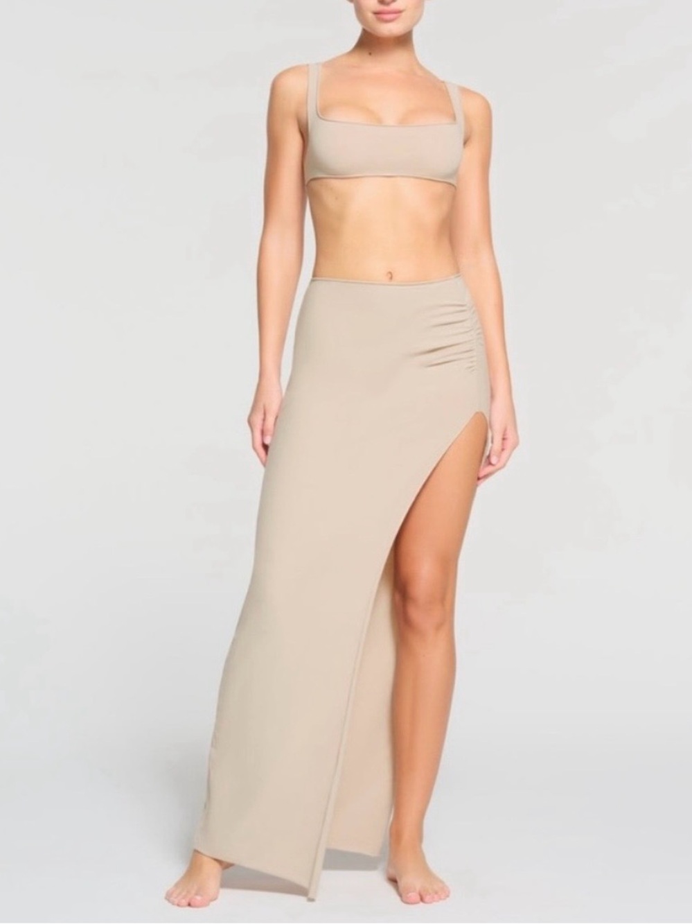 NWT SKIMS Raw Edge Intimates Skirt - Stone